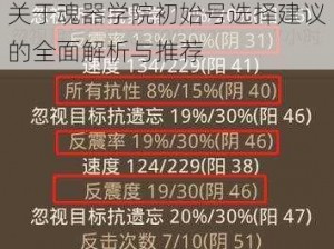 关于魂器学院初始号选择建议的全面解析与推荐